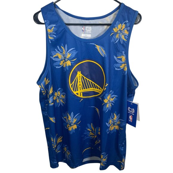NBA Steph Curry #30 Floral Player Tank Large Golden State Warriors Ultra Game - Picture 1 of 4